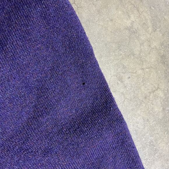 Vintage 80s LL Bean Purple Wool Cardigan - Picture 2 of 3